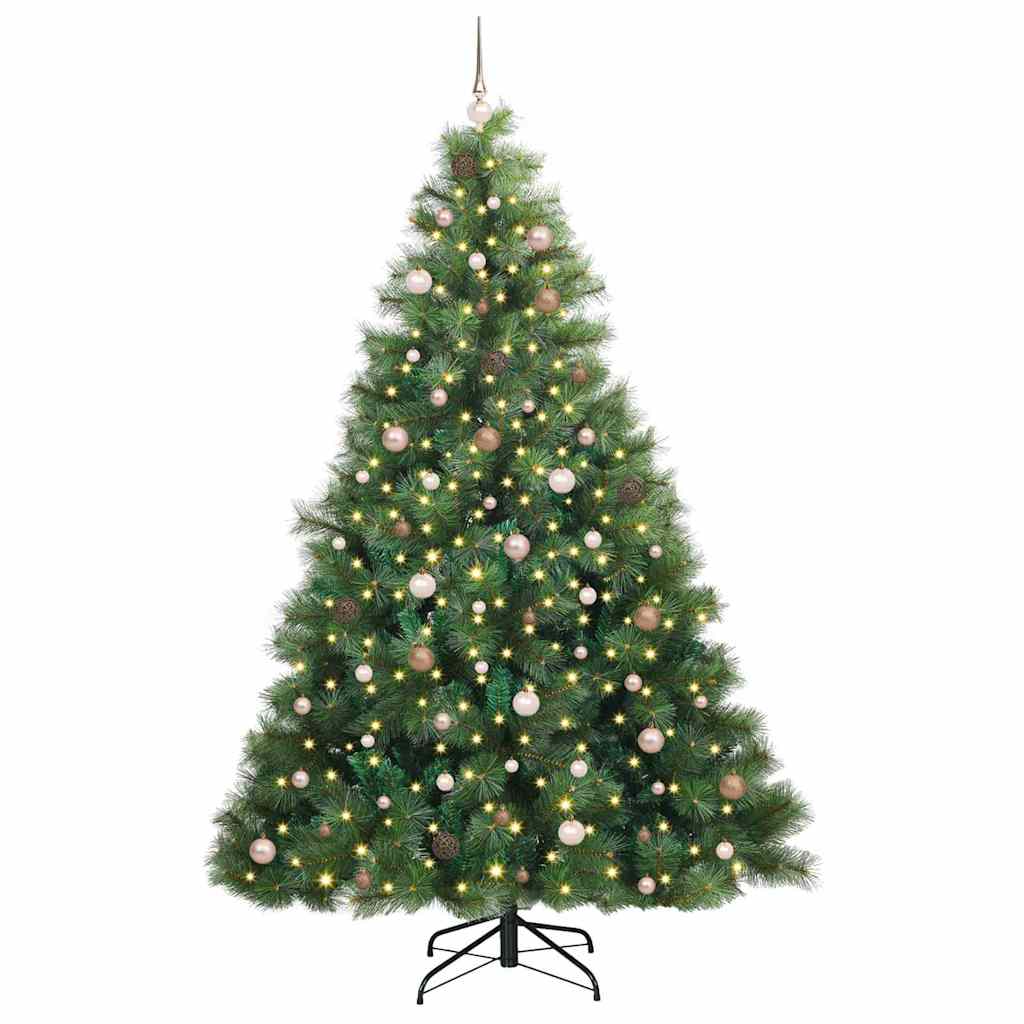 Artificial Christmas Tree with 300 LEDs Green 240 cm PE and PVC