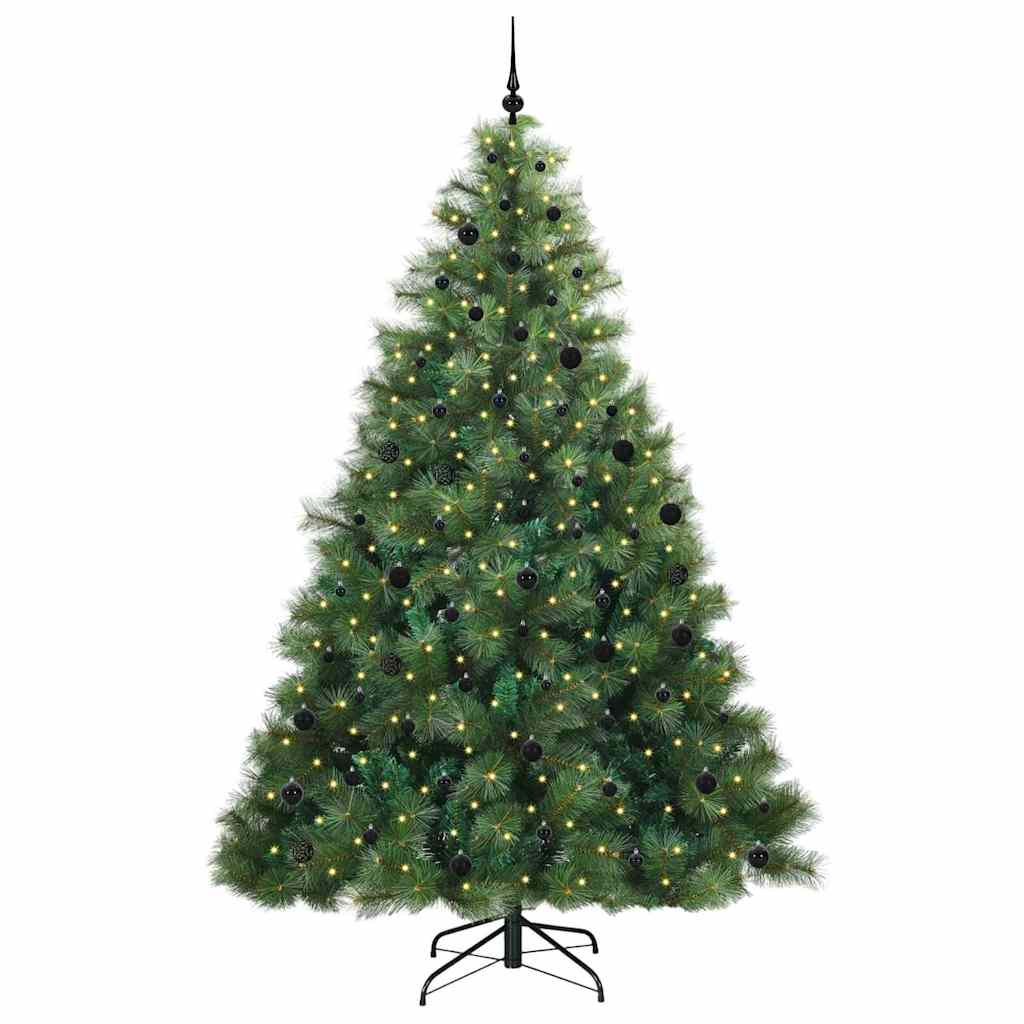 Artificial Christmas Tree with 300 LEDs Green 240 cm PE and PVC