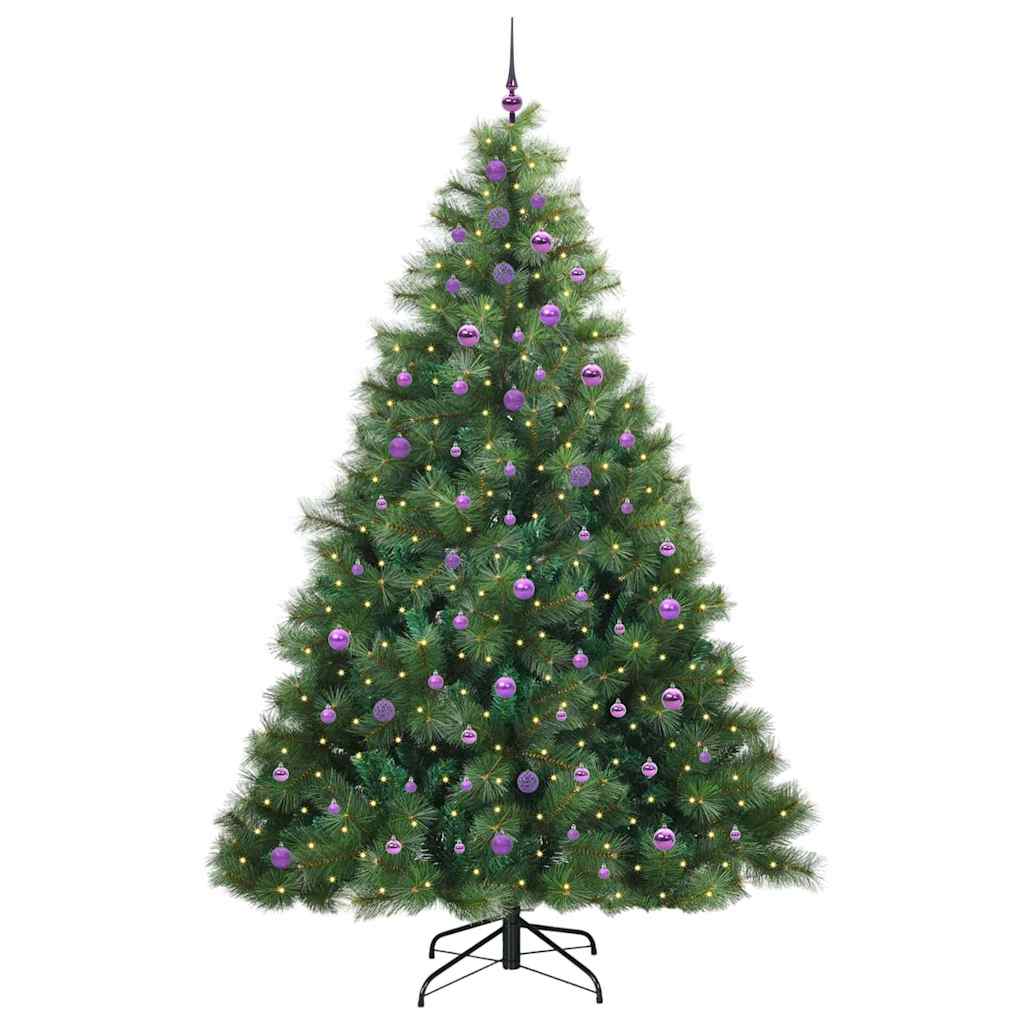 Artificial Christmas Tree with 300 LEDs Green 240 cm PE and PVC