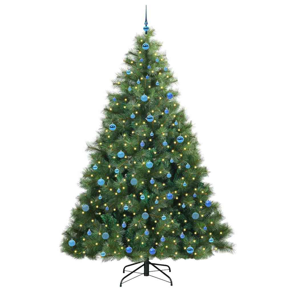 Artificial Christmas Tree with 300 LEDs Green 240 cm PE and PVC