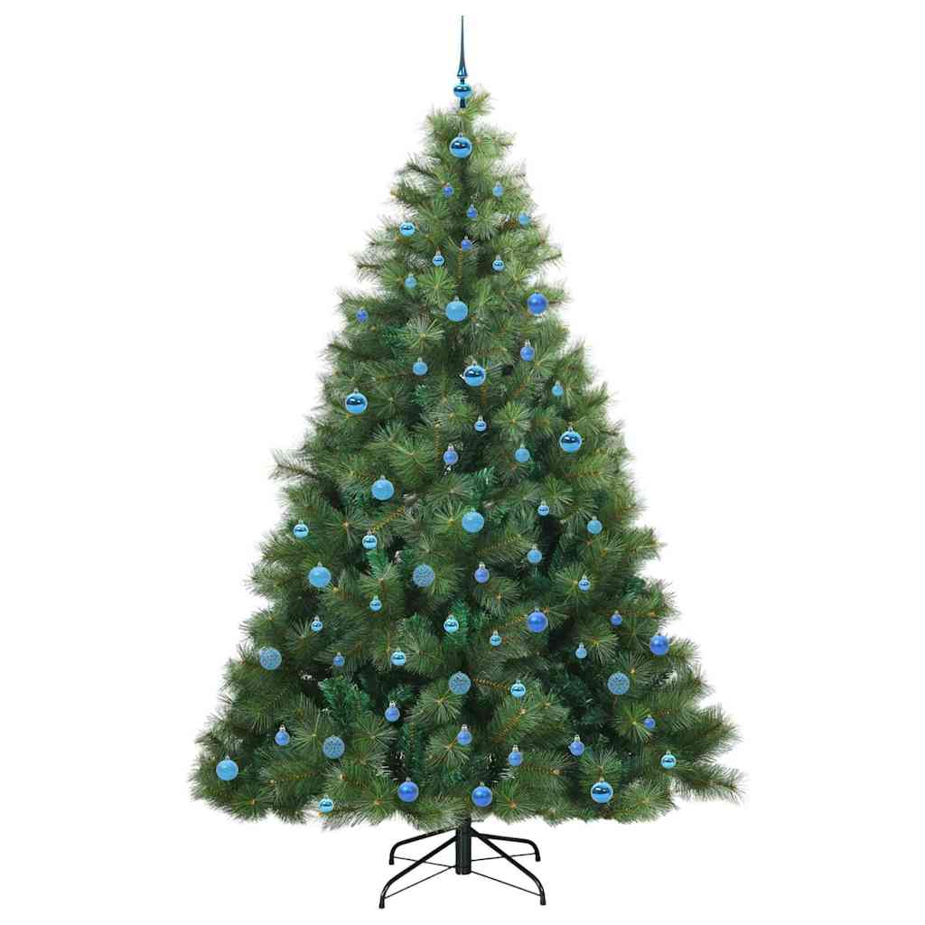 Artificial Christmas Tree with 300 LEDs Green 240 cm PE and PVC