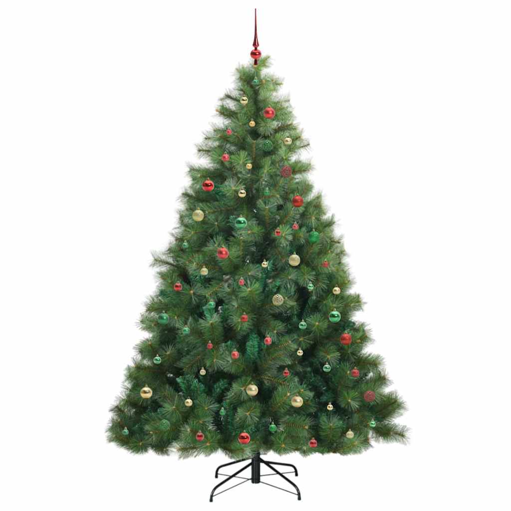 Artificial Christmas Tree with 300 LEDs Green 240 cm PE and PVC