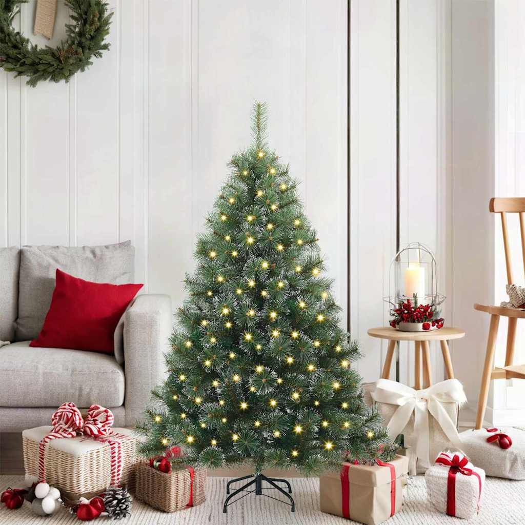 Artificial Christmas Tree with 150 LEDs Green 120 cm PE and PVC