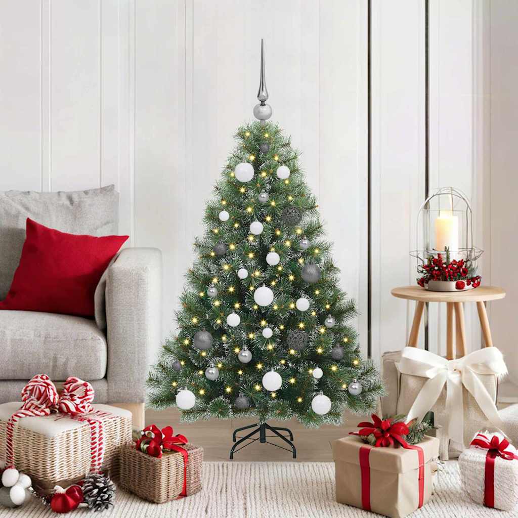 Artificial Christmas Tree with 150 LEDs Green 120 cm PE and PVC