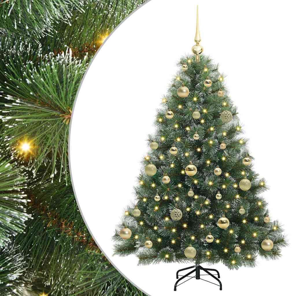Artificial Christmas Tree with 150 LEDs Green 120 cm PE and PVC