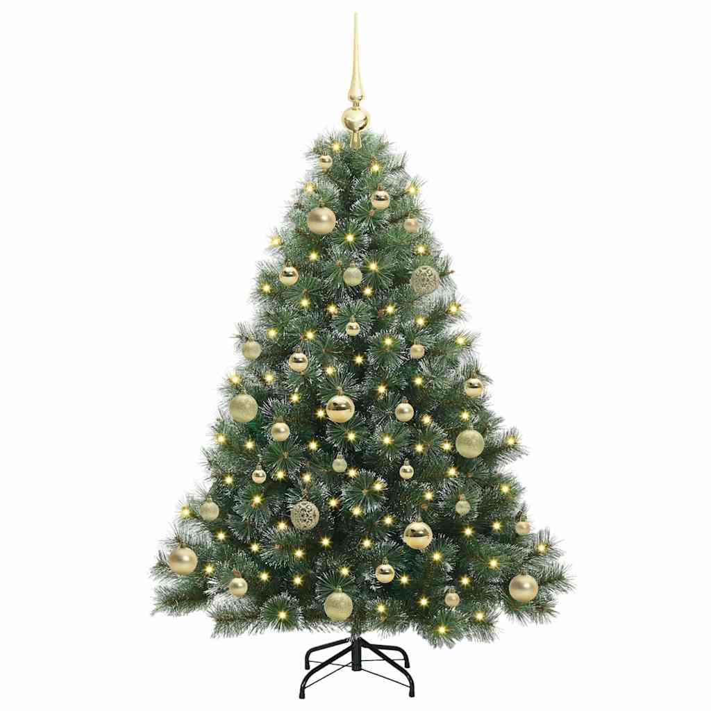 Artificial Christmas Tree with 150 LEDs Green 120 cm PE and PVC