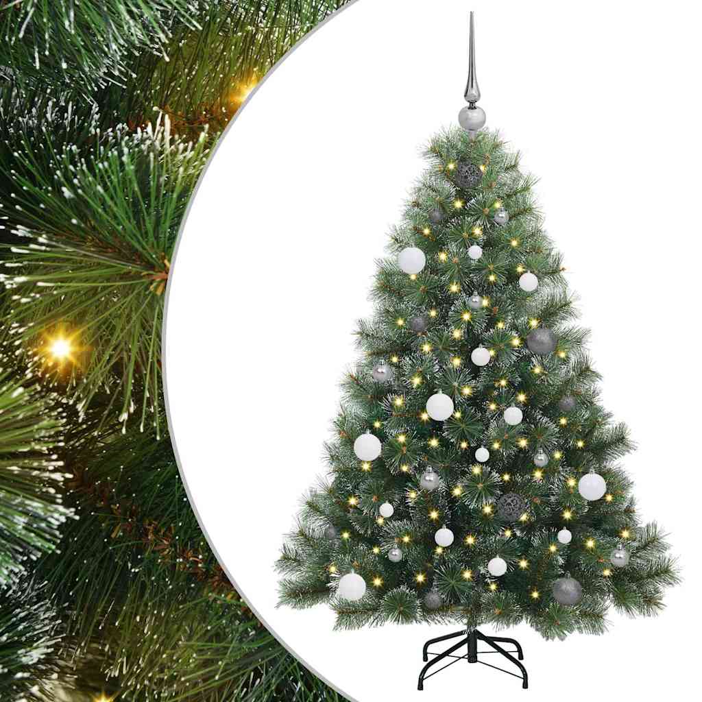 Artificial Christmas Tree with 150 LEDs Green 150 cm PE and PVC