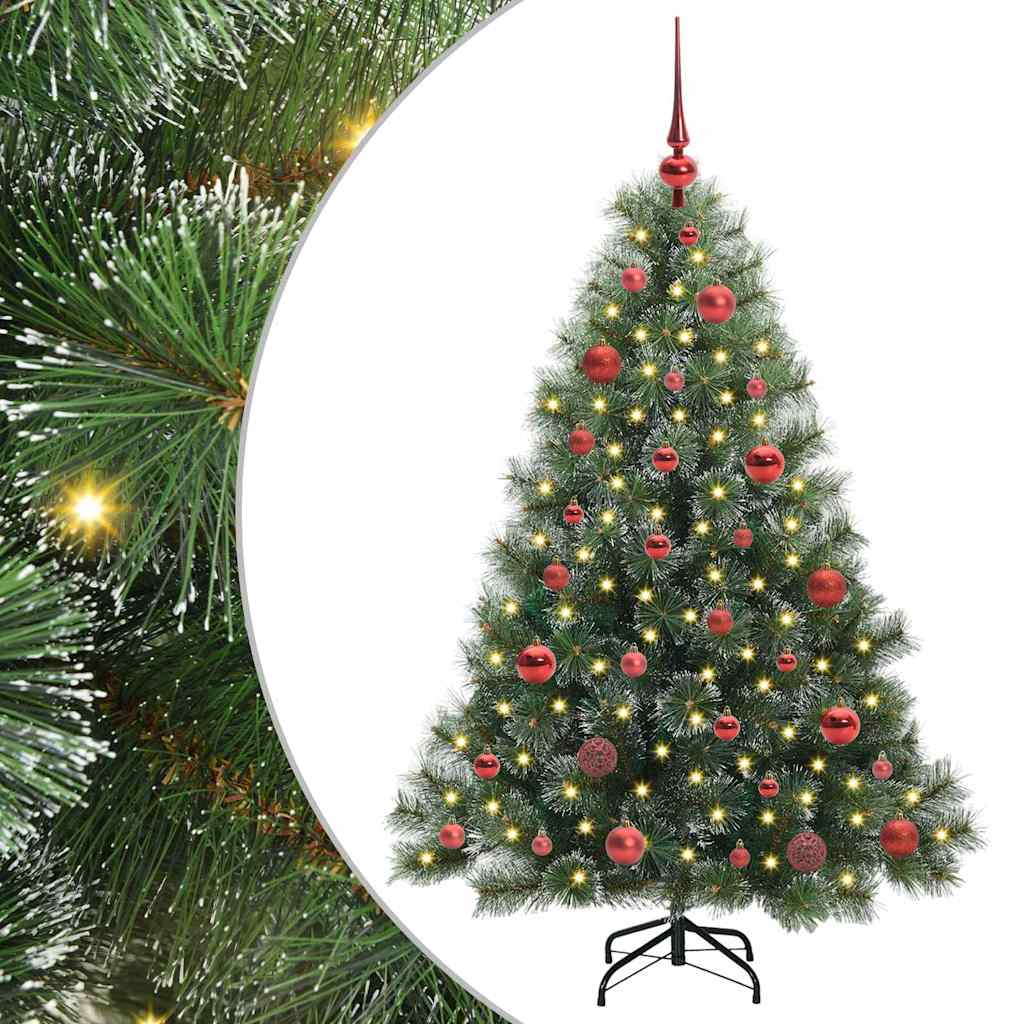 Artificial Christmas Tree with 150 LEDs Green 150 cm PE and PVC