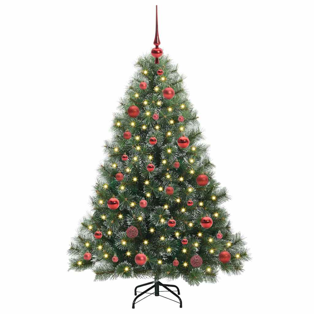 Artificial Christmas Tree with 150 LEDs Green 150 cm PE and PVC