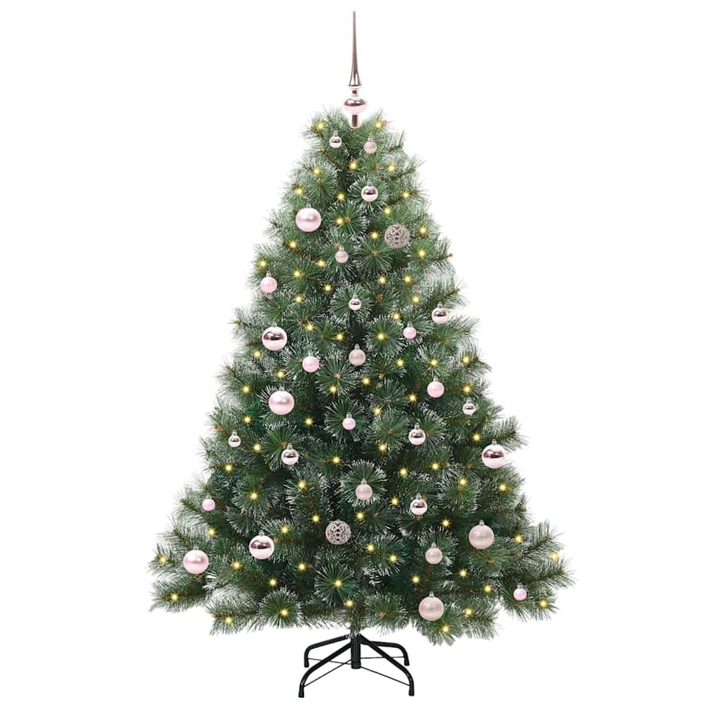 Artificial Christmas Tree with 150 LEDs Green 150 cm PE and PVC