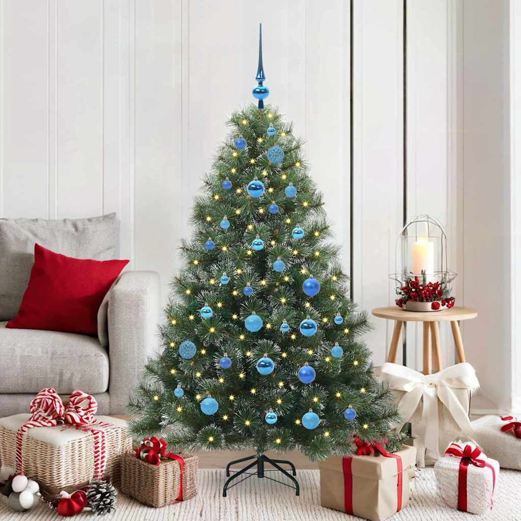 Artificial Christmas Tree with 150 LEDs Green 150 cm PE and PVC