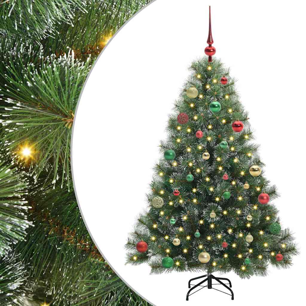 Artificial Christmas Tree with 150 LEDs Green 150 cm PE and PVC