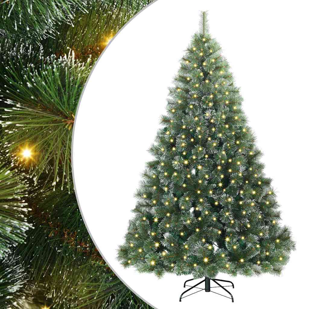 Artificial Christmas Tree with 300 LEDs Green 180 cm PE and PVC