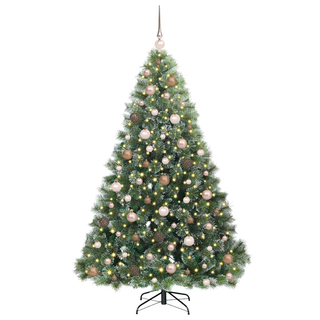 Artificial Christmas Tree with 300 LEDs Green 180 cm PE and PVC