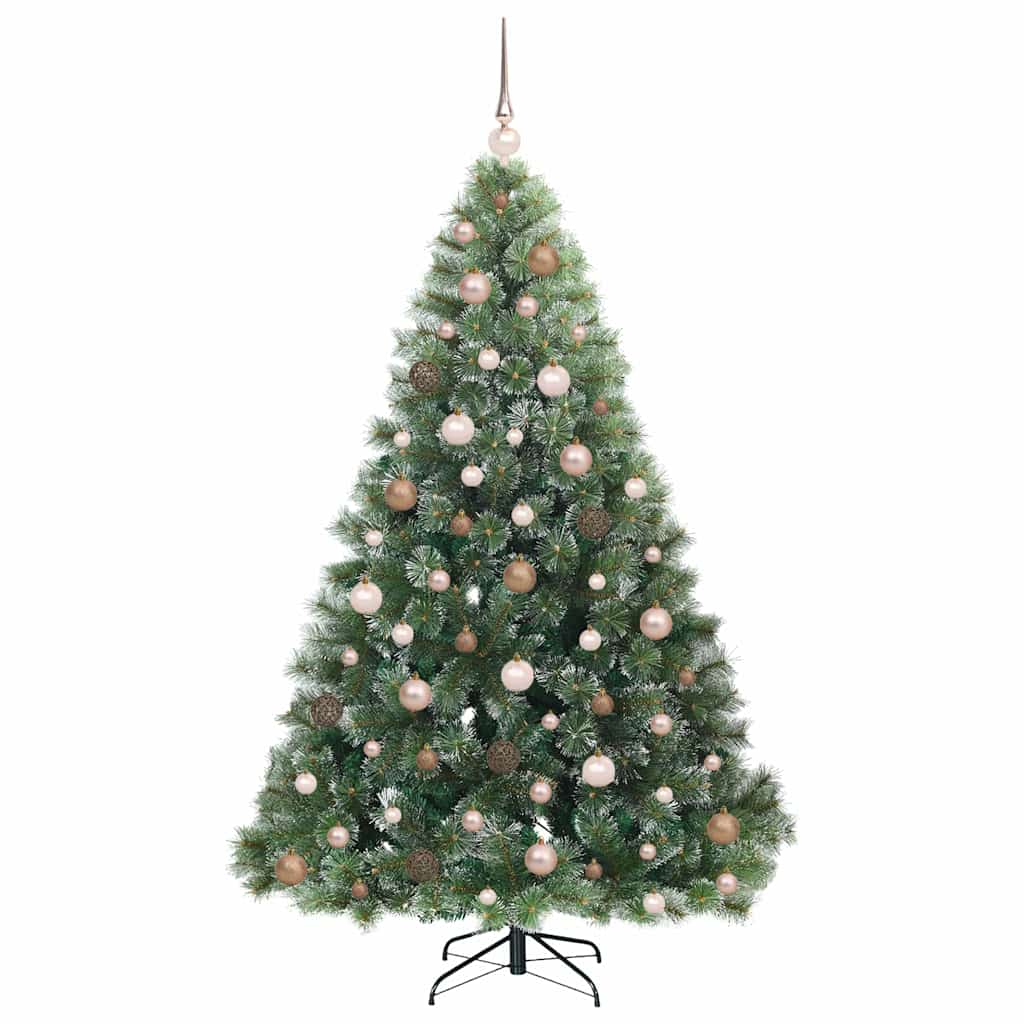 Artificial Christmas Tree with 300 LEDs Green 180 cm PE and PVC