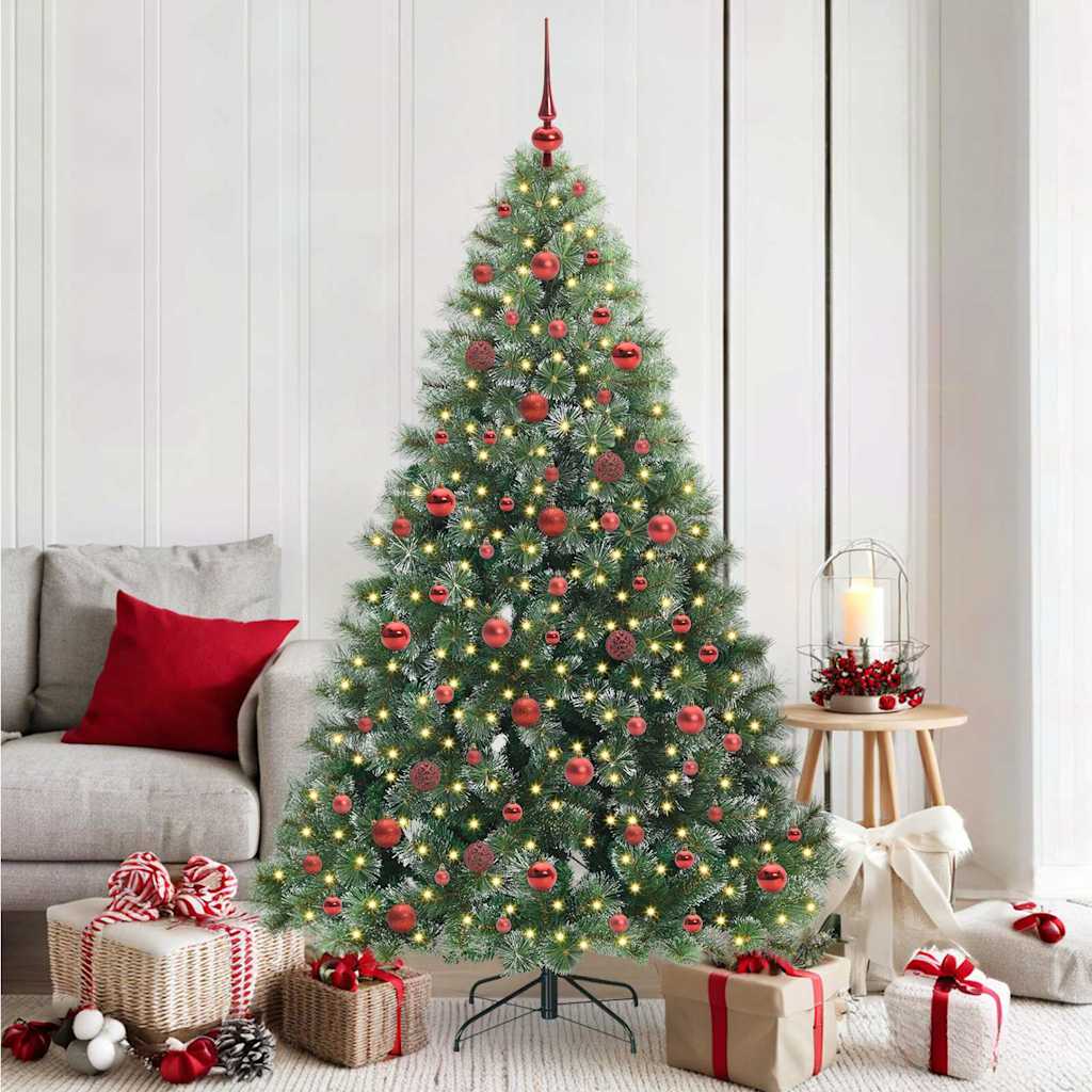Artificial Christmas Tree with 300 LEDs Green 180 cm PE and PVC