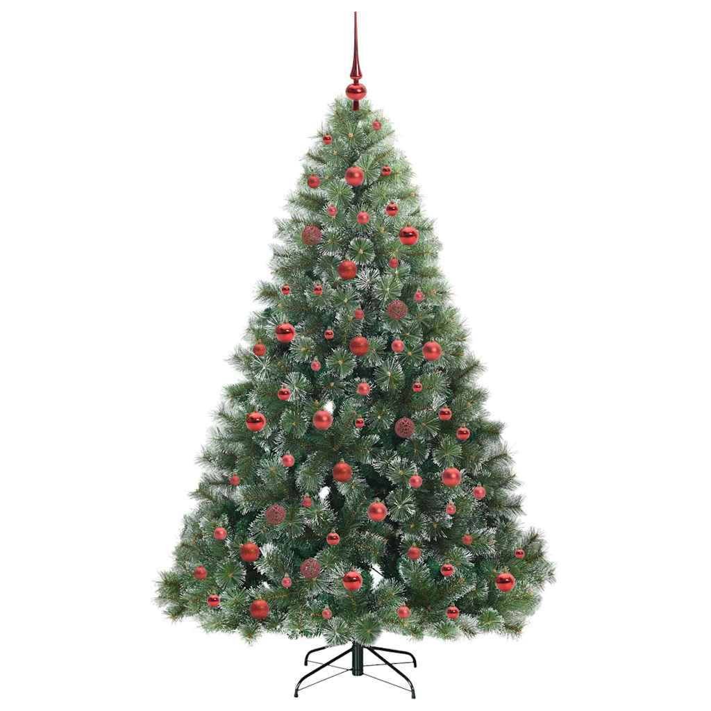 Artificial Christmas Tree with 300 LEDs Green 180 cm PE and PVC