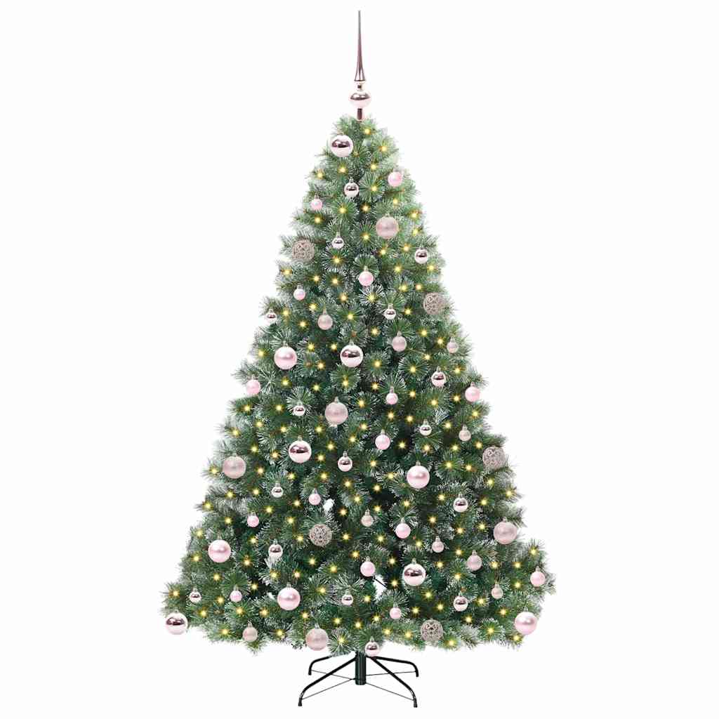 Artificial Christmas Tree with 300 LEDs Green 180 cm PE and PVC