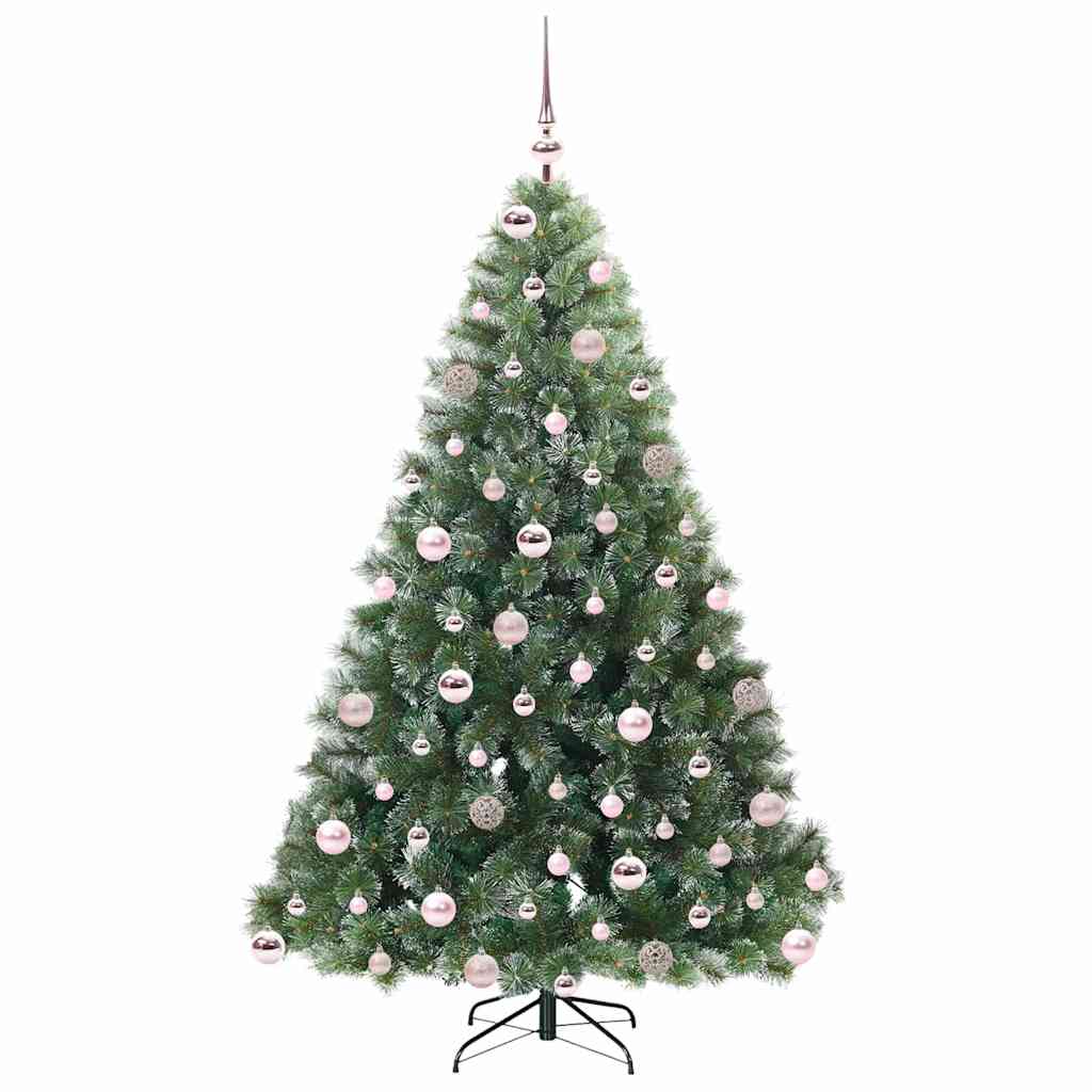 Artificial Christmas Tree with 300 LEDs Green 180 cm PE and PVC