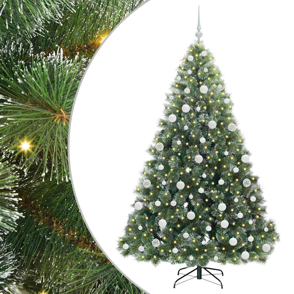 Artificial Christmas Tree with 300 LEDs Green 180 cm PE and PVC