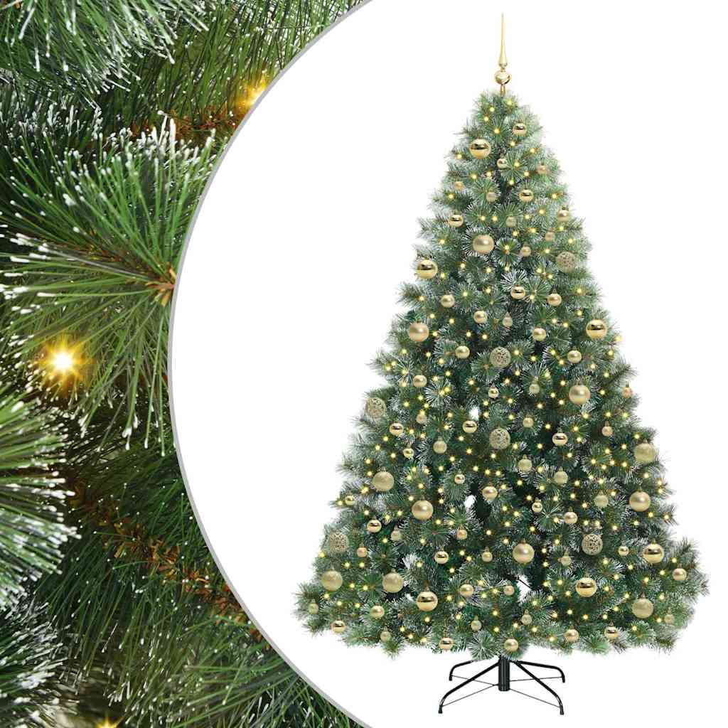 Artificial Christmas Tree with 300 LEDs Green 180 cm PE and PVC