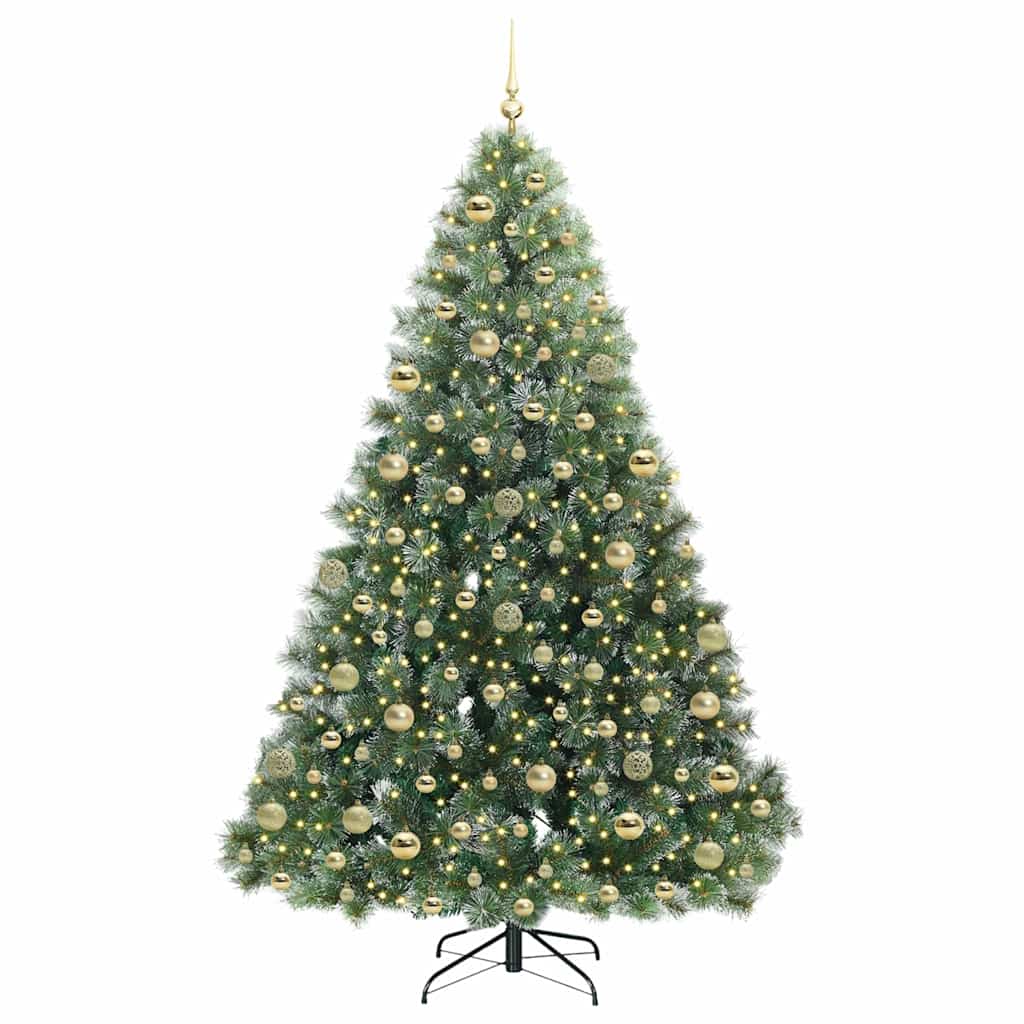 Artificial Christmas Tree with 300 LEDs Green 180 cm PE and PVC
