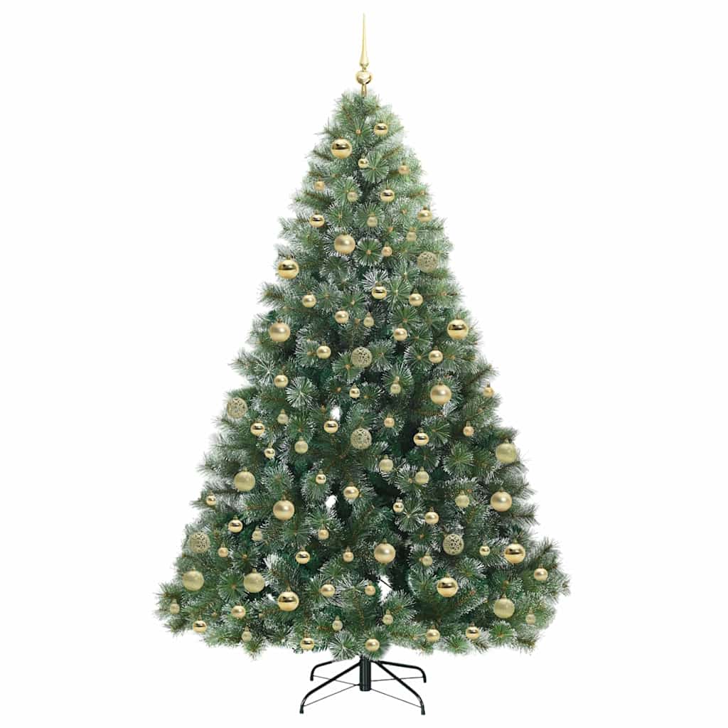 Artificial Christmas Tree with 300 LEDs Green 180 cm PE and PVC