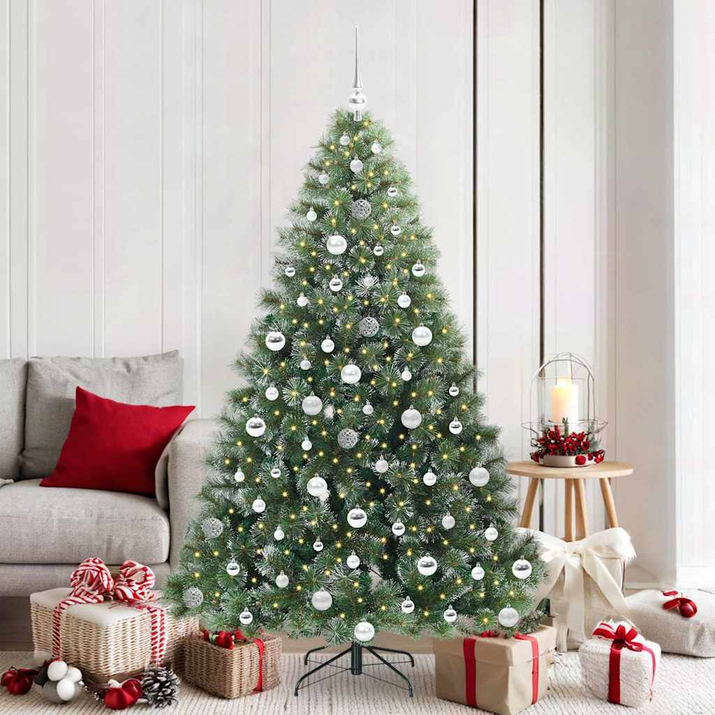 Artificial Christmas Tree with 300 LEDs Green 180 cm PE and PVC