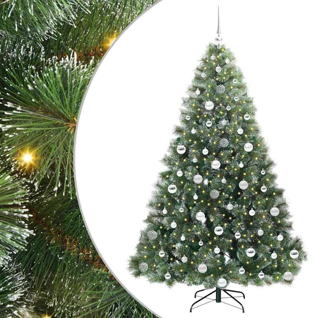 Artificial Christmas Tree with 300 LEDs Green 180 cm PE and PVC