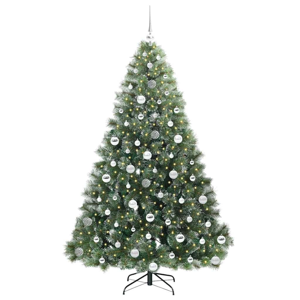 Artificial Christmas Tree with 300 LEDs Green 180 cm PE and PVC