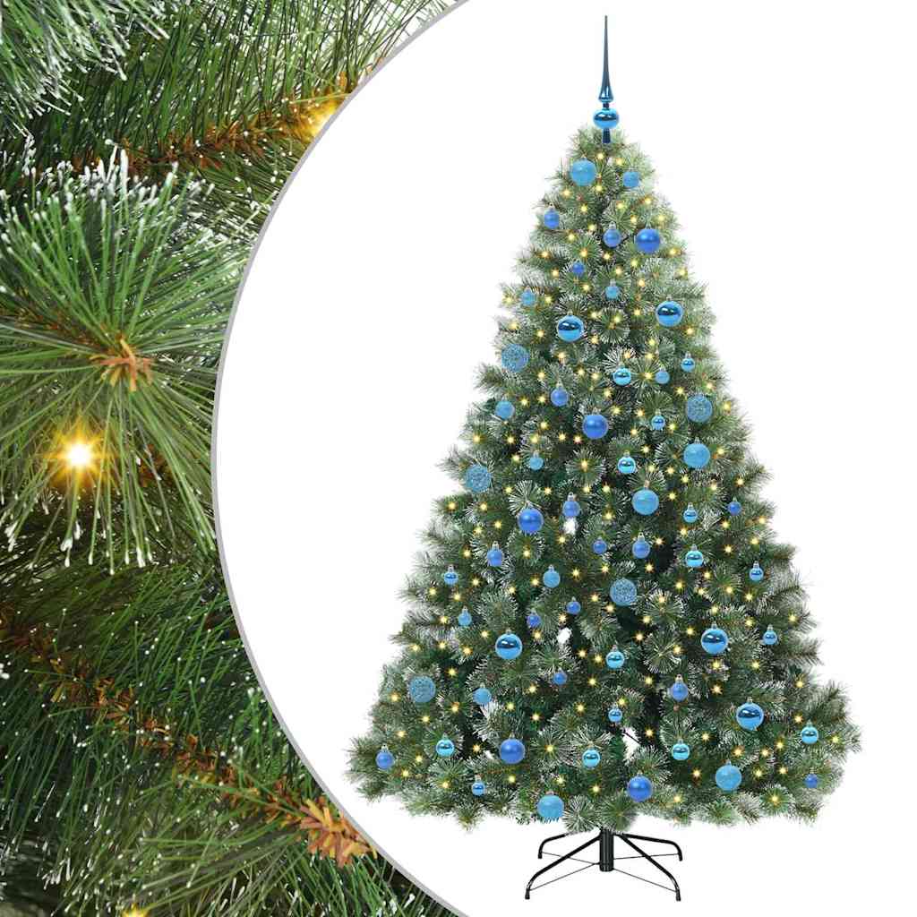 Artificial Christmas Tree with 300 LEDs Green 180 cm PE and PVC