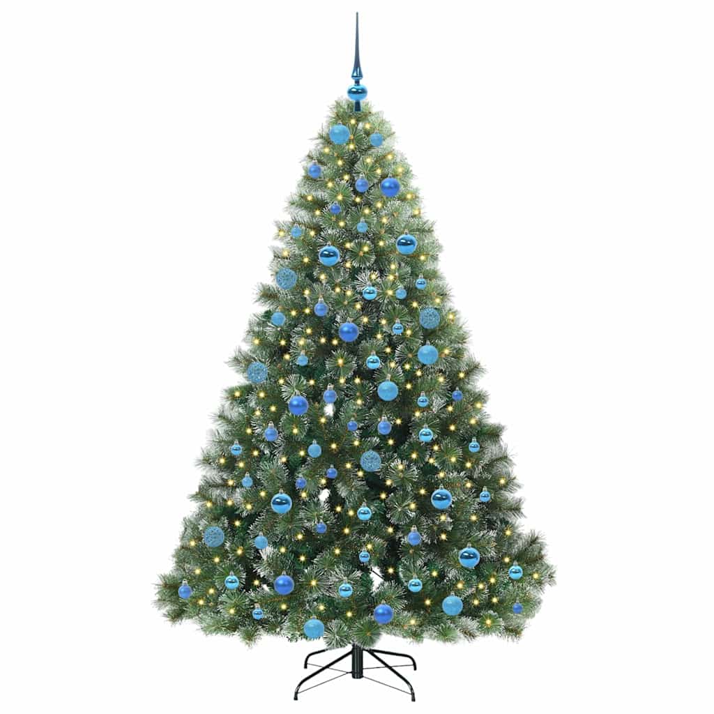 Artificial Christmas Tree with 300 LEDs Green 180 cm PE and PVC