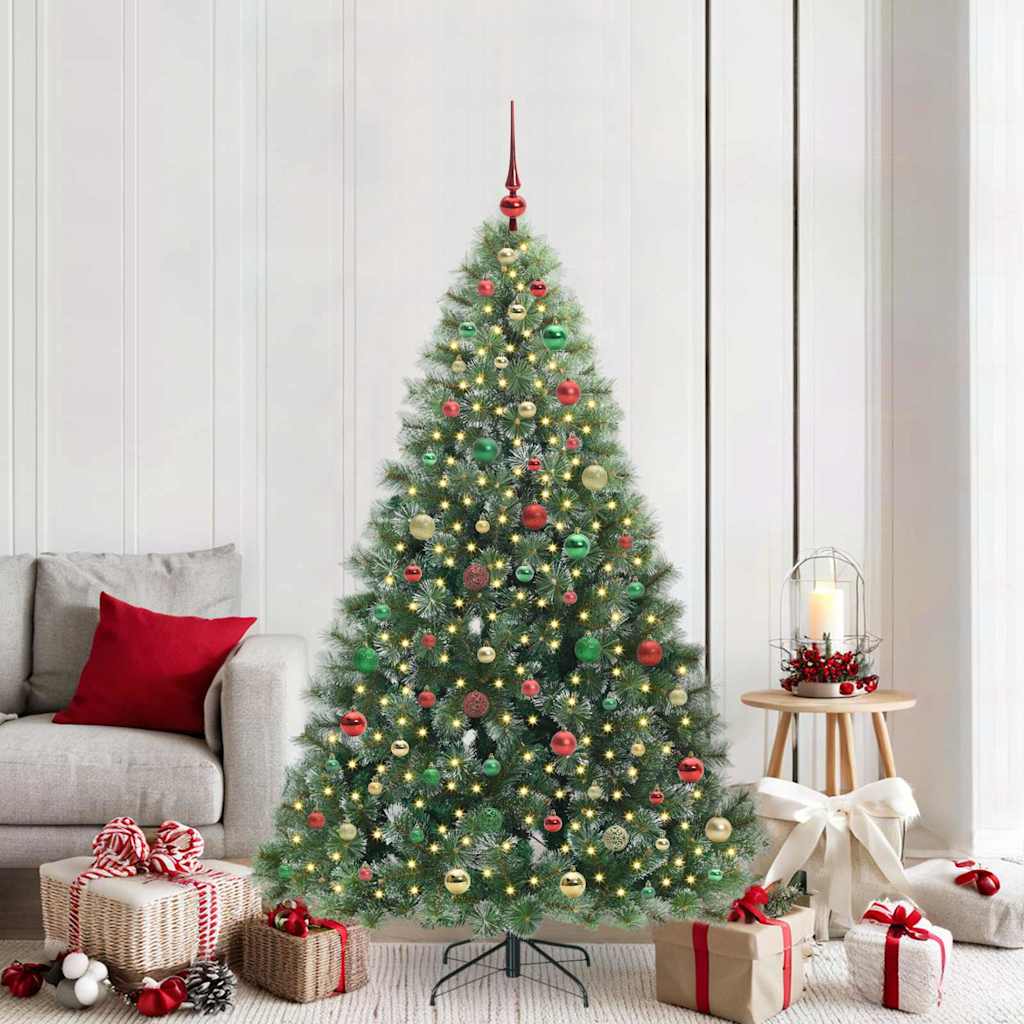 Artificial Christmas Tree with 300 LEDs Green 180 cm PE and PVC