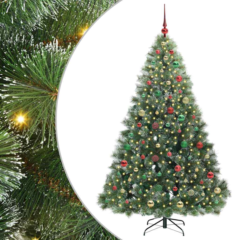 Artificial Christmas Tree with 300 LEDs Green 180 cm PE and PVC