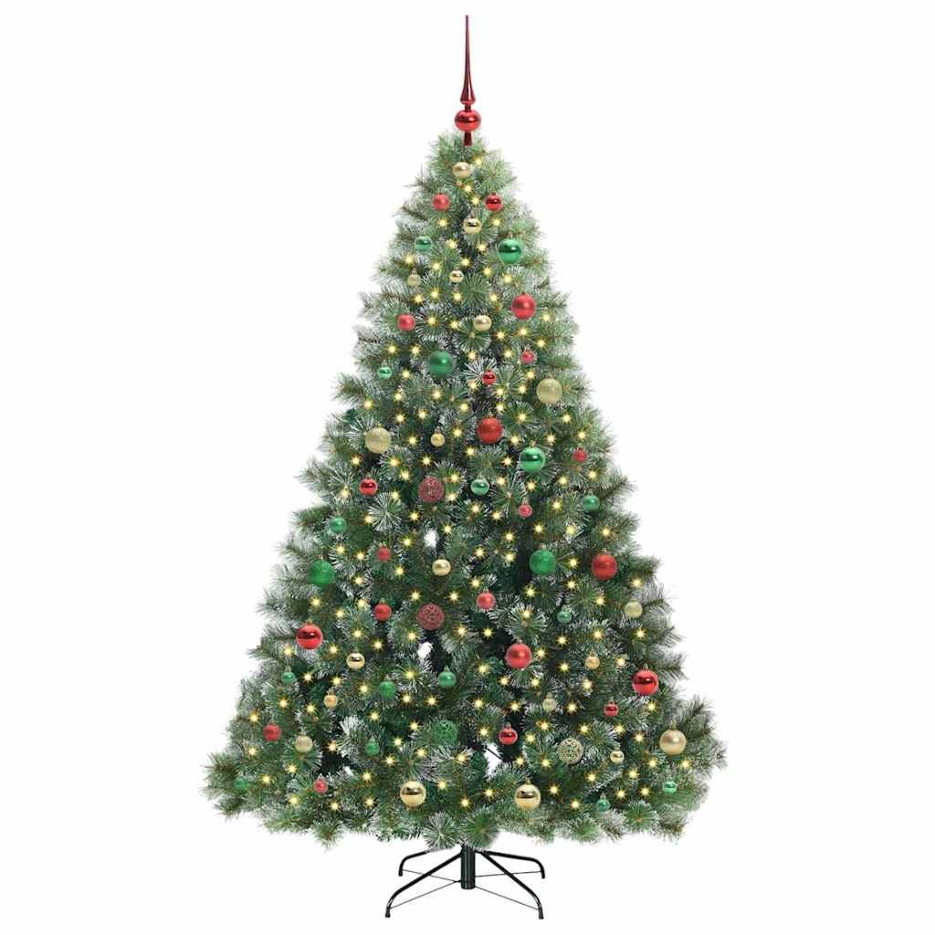 Artificial Christmas Tree with 300 LEDs Green 180 cm PE and PVC