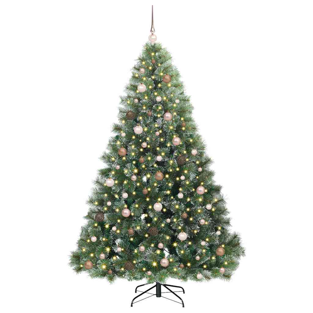 Artificial Christmas Tree with 300 LEDs Green 210 cm PE and PVC