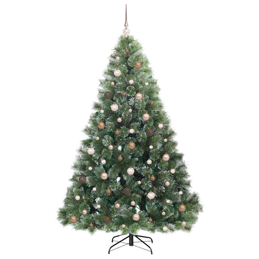 Artificial Christmas Tree with 300 LEDs Green 210 cm PE and PVC