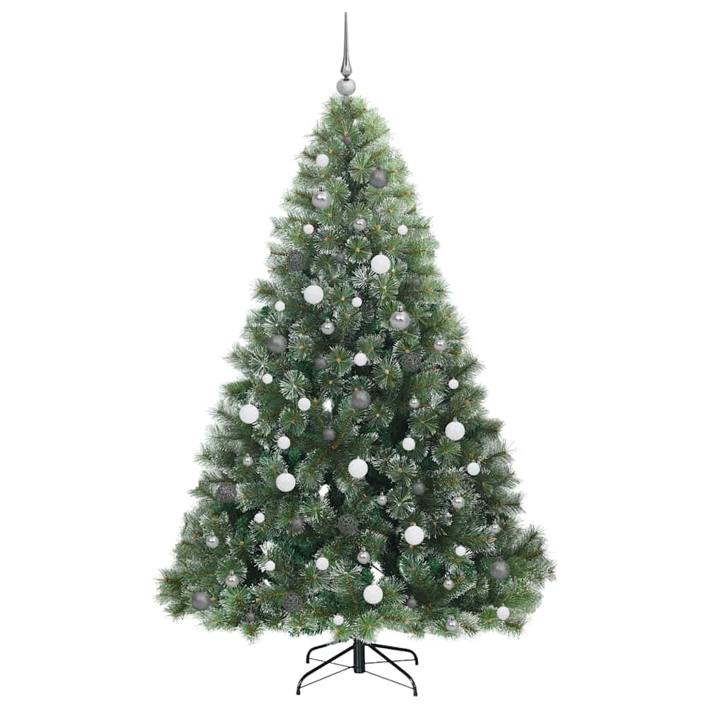Artificial Christmas Tree with 300 LEDs Green 210 cm PE and PVC