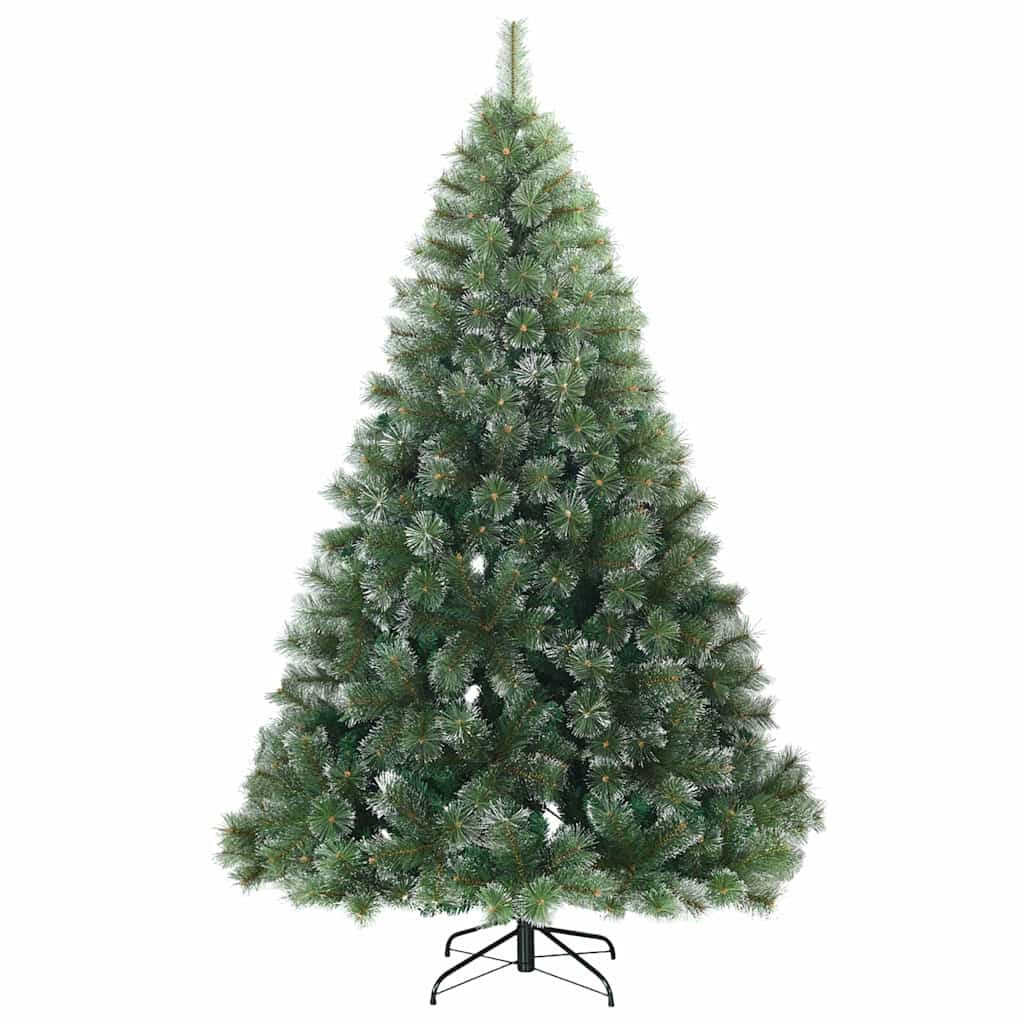 Artificial Christmas Tree with 300 LEDs Green 210 cm PE and PVC