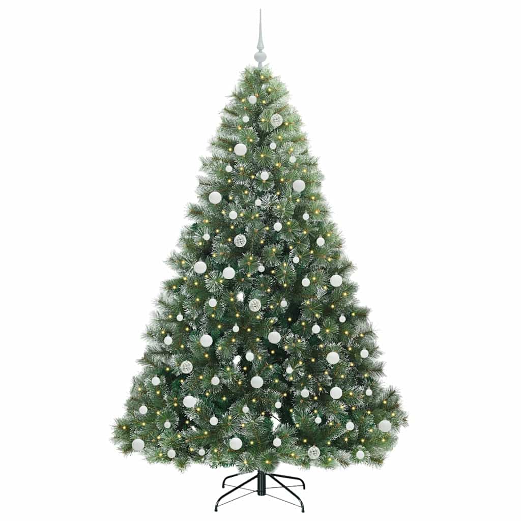 Artificial Christmas Tree with 300 LEDs Green 210 cm PE and PVC