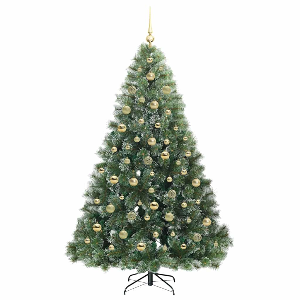 Artificial Christmas Tree with 300 LEDs Green 210 cm PE and PVC