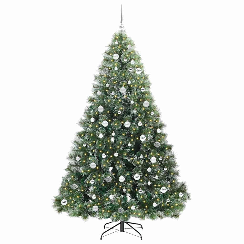 Artificial Christmas Tree with 300 LEDs Green 210 cm PE and PVC