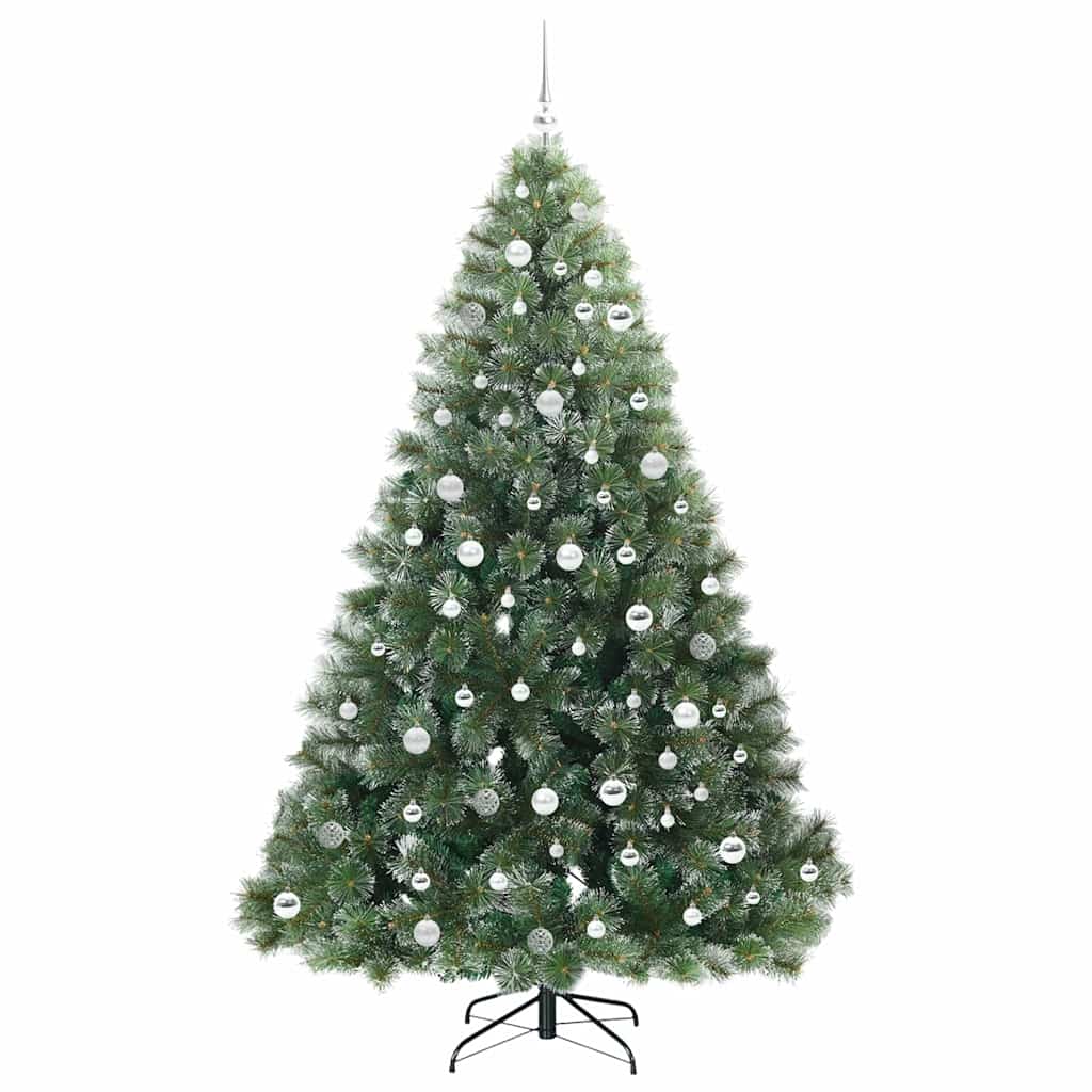 Artificial Christmas Tree with 300 LEDs Green 210 cm PE and PVC