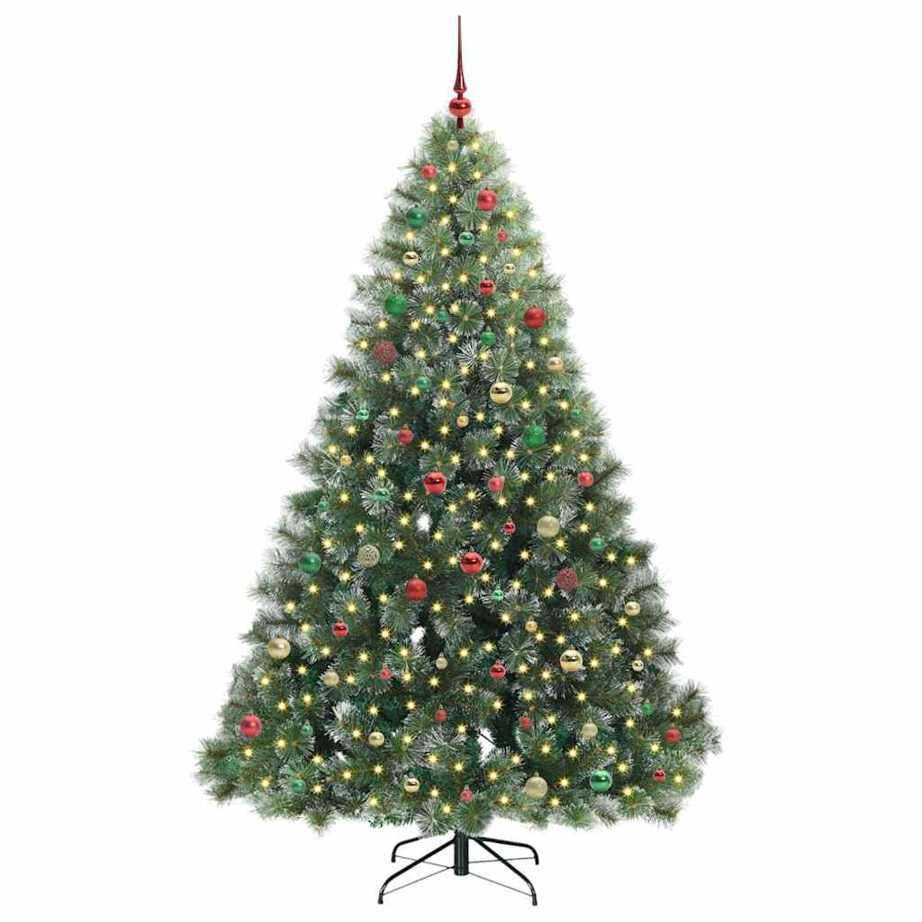 Artificial Christmas Tree with 300 LEDs Green 210 cm PE and PVC