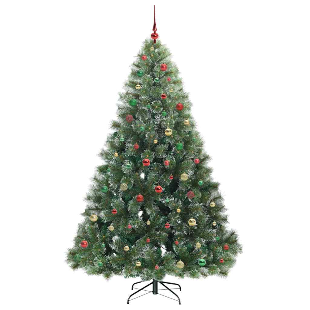 Artificial Christmas Tree with 300 LEDs Green 210 cm PE and PVC