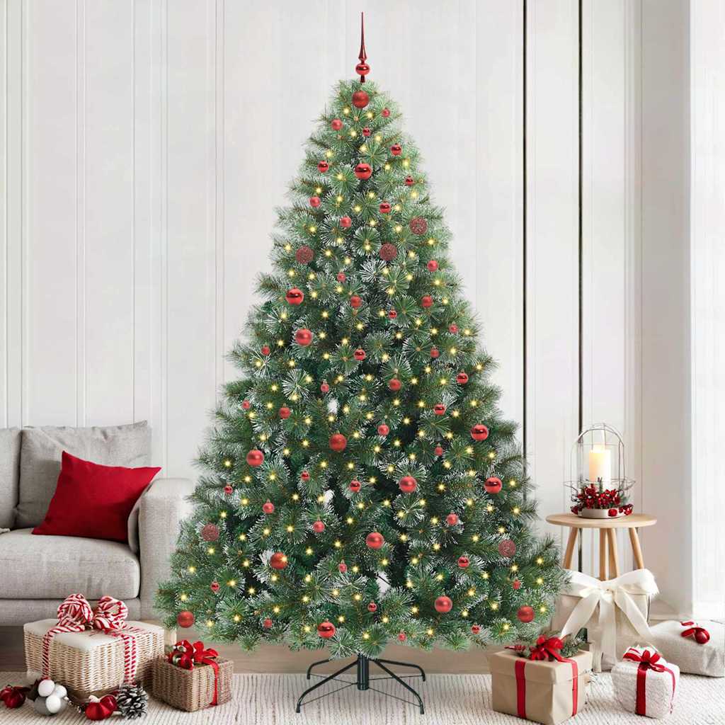 Artificial Christmas Tree with 300 LEDs Green 240 cm PE and PVC