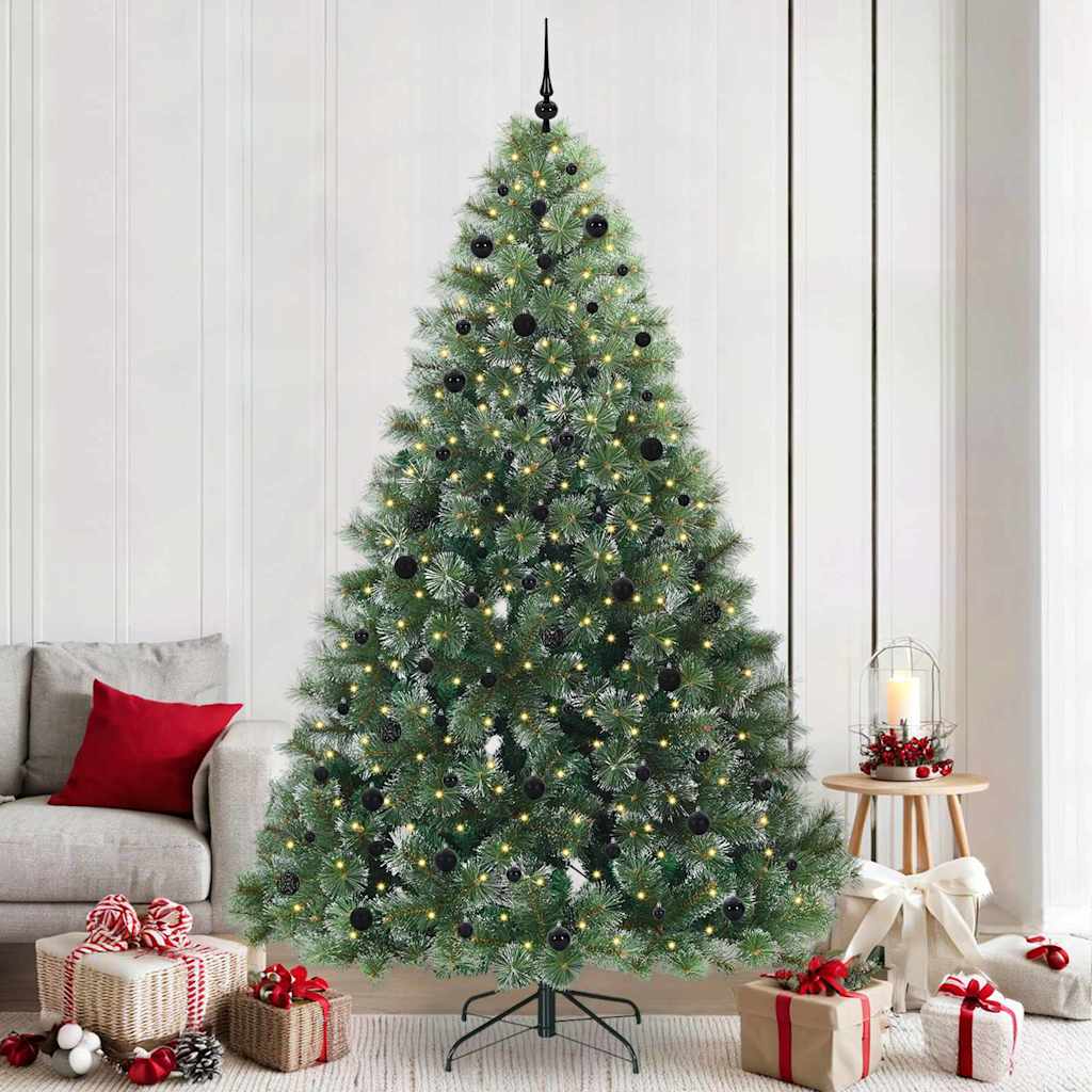 Artificial Christmas Tree with 300 LEDs Green 240 cm PE and PVC