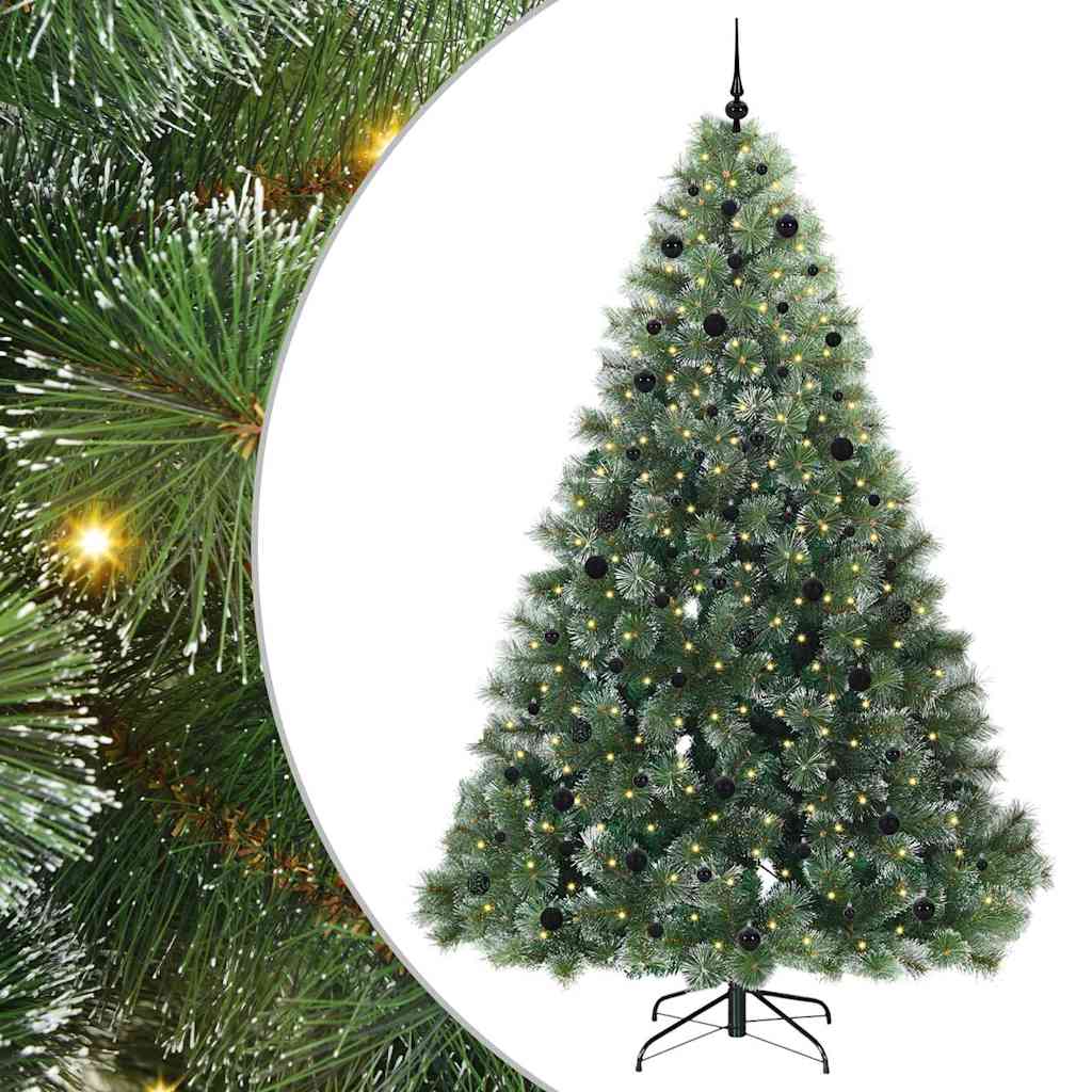 Artificial Christmas Tree with 300 LEDs Green 240 cm PE and PVC