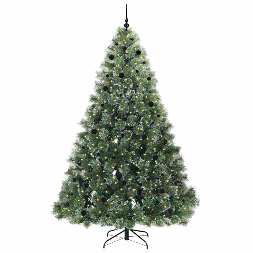 Artificial Christmas Tree with 300 LEDs Green 240 cm PE and PVC