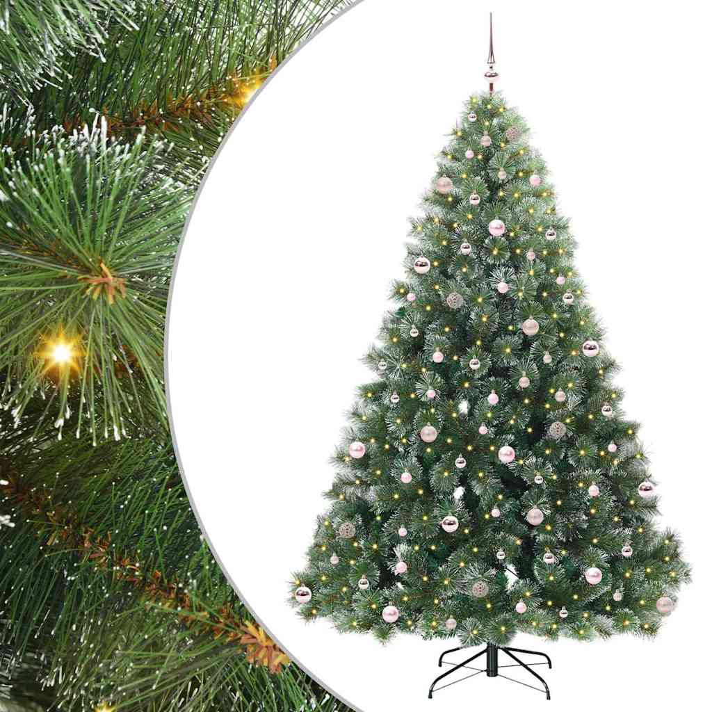 Artificial Christmas Tree with 300 LEDs Green 240 cm PE and PVC